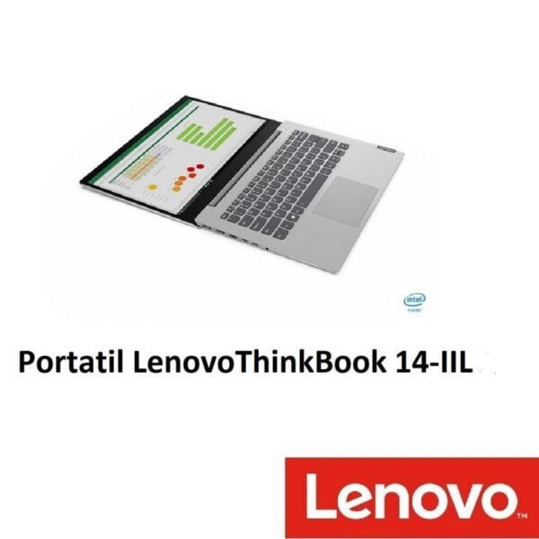 Portatil Lenovo Thinkbook 14-IIL, Intel core  i5-1035G1(1.00GHZ,6MB) Pantalla 14, 8GB, 256GB SSD, Intel UHD Graphics, 720p Camera, 3 Cell Li-Polymer, Windows 10 Pro, 1 Year Depot